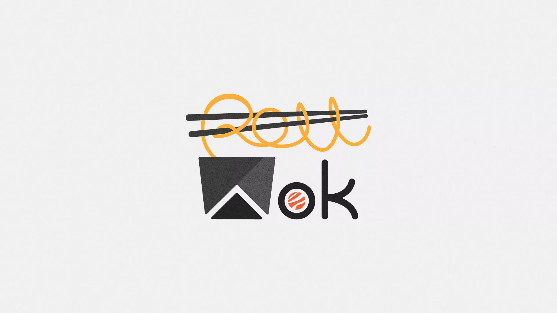 Разработка логотипа суши-бара «Roll Wok Club» в Ишиме